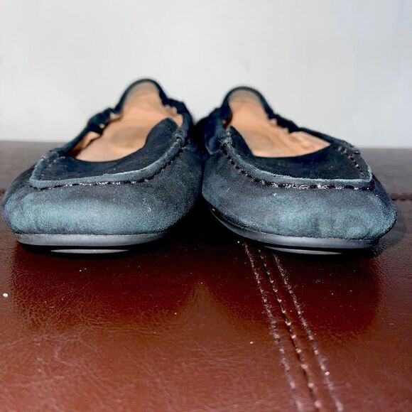 Taryn Rose Kristine Black Suede Driving Loafers Sz 6 - Picture 4 of 6